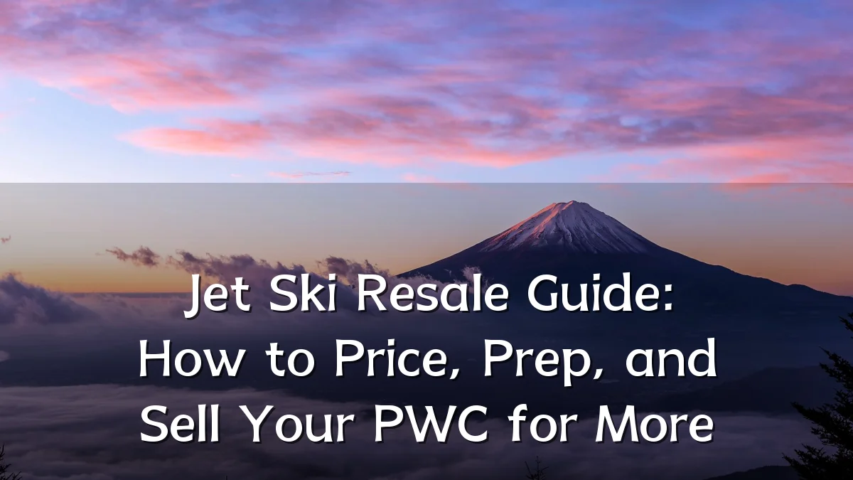 Jet Ski Resale Guide: How to Price, Prep, and Sell Your PWC for More